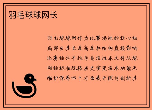 羽毛球球网长